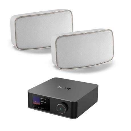 WiiM AMP Ultra Wi-Fi & Bluetooth Amplifier + DALI Gardian OW 6 6.5" Outdoor Speakers - K&B Audio