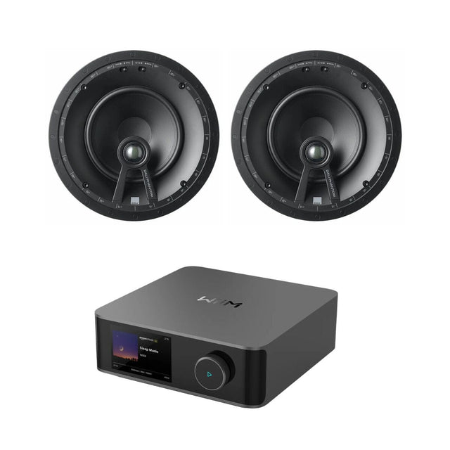 WiiM AMP Ultra Wi-Fi & Bluetooth Amplifier + DALI Phantom E-60 6.5" Ceiling Speakers - K&B Audio