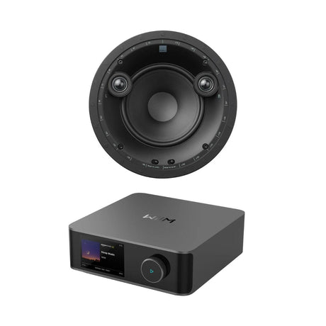 WiiM AMP Ultra Wi-Fi & Bluetooth Amplifier + DALI Phantom E-60 S 6.5" Stereo Ceiling Speaker - K&B Audio