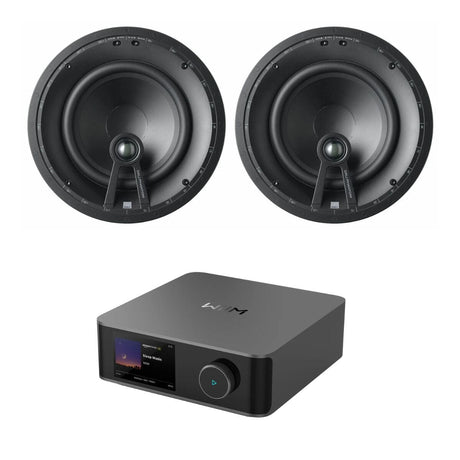 WiiM AMP Ultra Wi-Fi & Bluetooth Amplifier + DALI Phantom E-80 8" Ceiling Speakers - K&B Audio