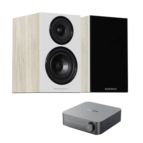WiiM AMP + Wharfedale Diamond 12.1 Bookshelf Speakers - K&B Audio