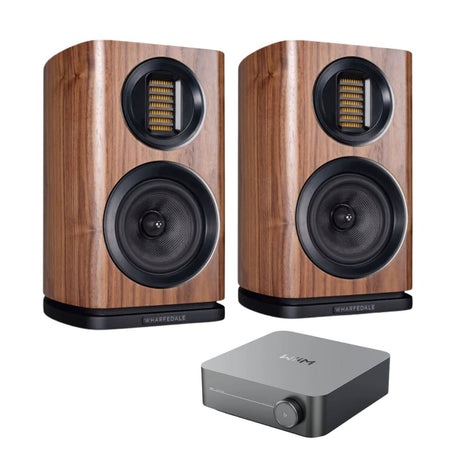WiiM AMP + Wharfedale EVO 4.1 Bookshelf Speakers - K&B Audio