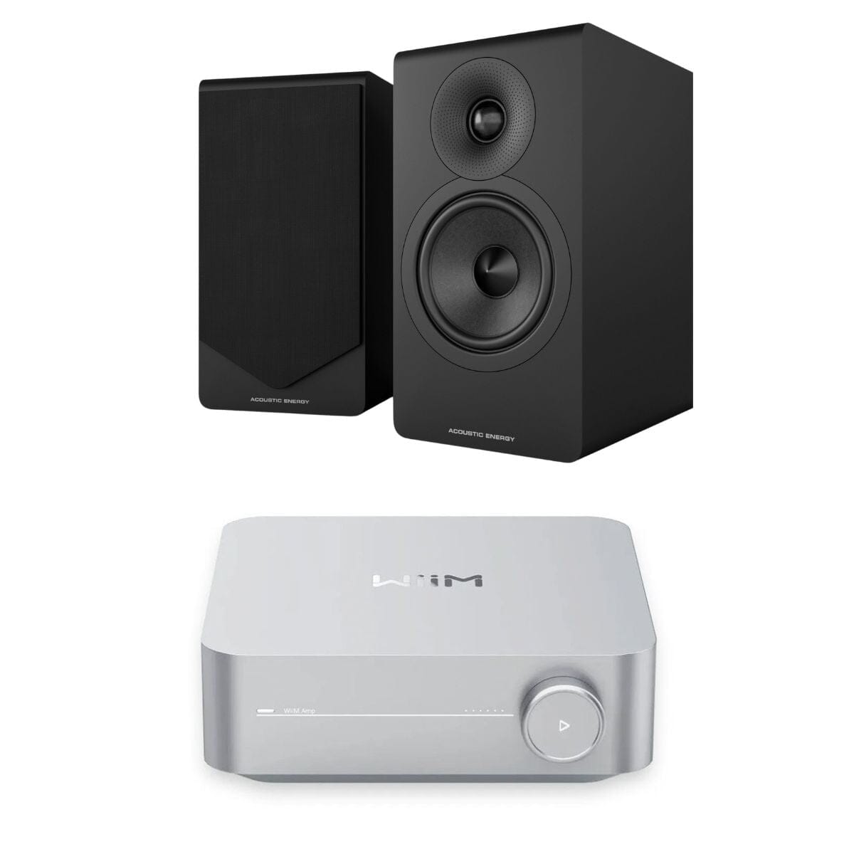 WiiM AMP Wi-Fi Amplifier + Acoustic Energy AE300² Bookshelf Speakers - K&B Audio