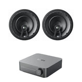 WiiM AMP Wi-Fi & Bluetooth Amplifier + DALI Phantom E-60 6.5" Ceiling Speakers - K&B Audio