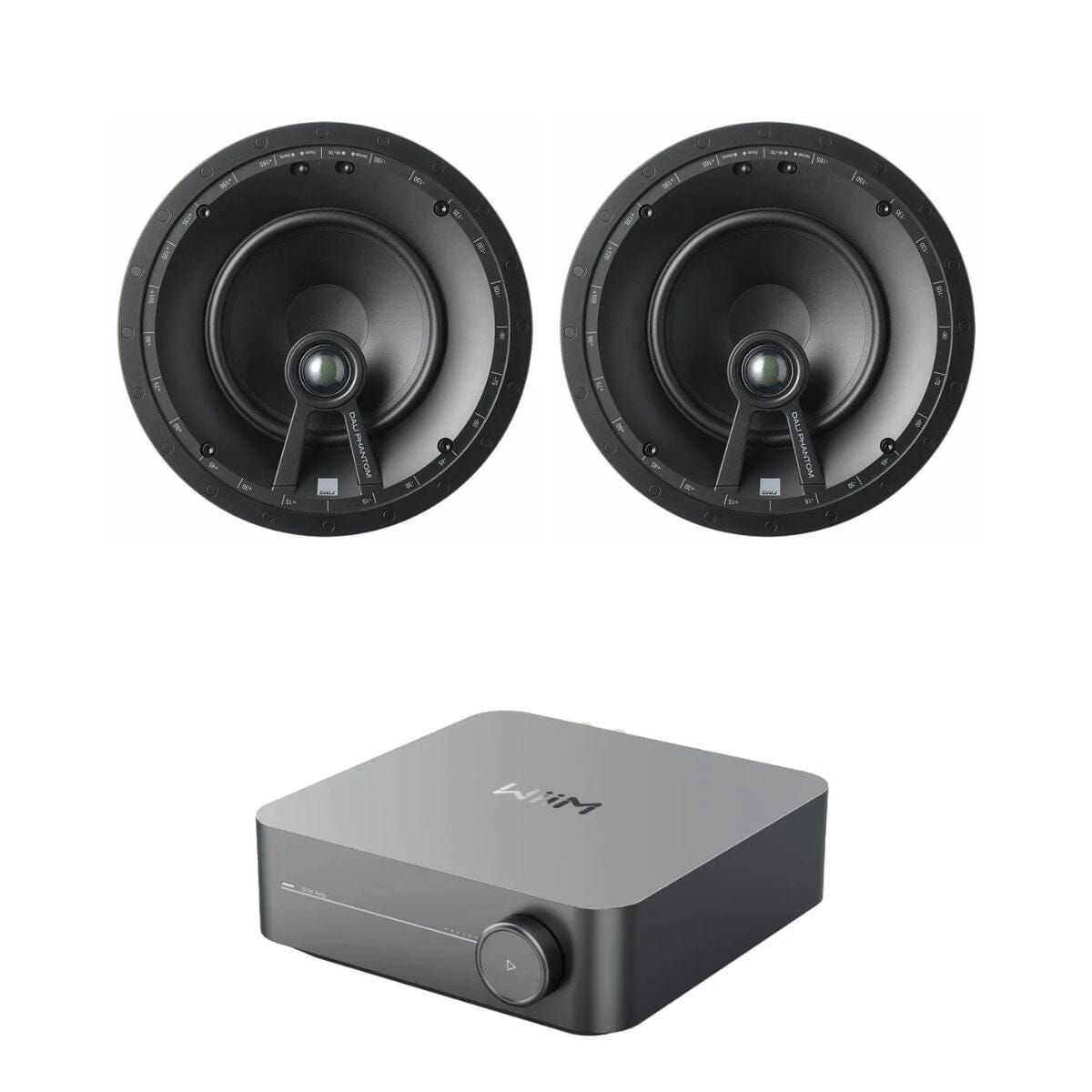 WiiM AMP Wi-Fi & Bluetooth Amplifier + DALI Phantom E-60 6.5" Ceiling Speakers - K&B Audio