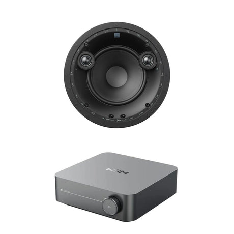 WiiM AMP Wi-Fi & Bluetooth Amplifier + DALI Phantom E-60 S 6.5" Stereo Ceiling Speaker - K&B Audio