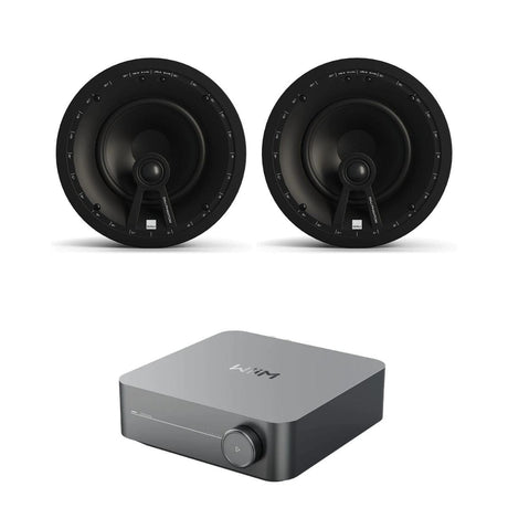 WiiM AMP Wi-Fi & Bluetooth Amplifier + DALI Phantom E-60 WR 6.5" Ceiling Speakers - K&B Audio