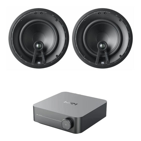 WiiM AMP Wi-Fi & Bluetooth Amplifier + DALI Phantom E-80 8" Ceiling Speakers - K&B Audio