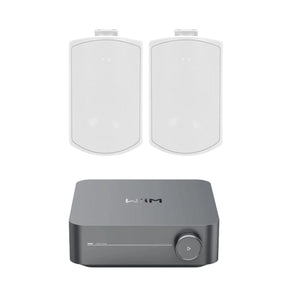 WiiM AMP Wi-Fi & Bluetooth Amplifier + Elipson RAIN 4" Outdoor Speakers (Pair) - K&B Audio