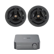 WiiM Amp Wi-Fi & Bluetooth Amplifier + Monitor Audio C165 6.5" Ceiling Speakers (Pair) - K&B Audio