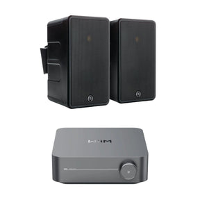 WiiM AMP Wi-Fi & Bluetooth Amplifier + Monitor Audio Climate 60 6.5" Outdoor Speakers (Pair) - K&B Audio