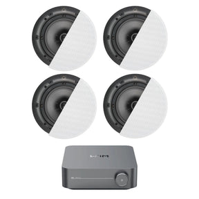 WiiM AMP Wi-Fi & Bluetooth Amplifier + Q Acoustics QI65C 6.5" Ceiling Speakers - K&B Audio