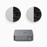 WiiM Amp Wi-Fi & Bluetooth Amplifier + Q Acoustics QI65CW 6.5" Water Resistant Ceiling Speakers - K&B Audio