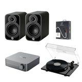 WiiM AMP Wi-Fi Amplifier + Pro-Ject E1 Phono + Q Acoustics 5010 Bookshelf Speakers - K&B Audio