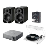 WiiM AMP Wi-Fi Amplifier + Pro-Ject E1 Phono + Q Acoustics 5010 Bookshelf Speakers - K&B Audio
