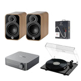 WiiM AMP Wi-Fi Amplifier + Pro-Ject E1 Phono + Q Acoustics 5010 Bookshelf Speakers - K&B Audio
