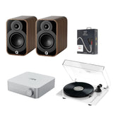 WiiM AMP Wi-Fi Amplifier + Pro-Ject E1 Phono + Q Acoustics 5010 Bookshelf Speakers - K&B Audio