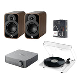 WiiM AMP Wi-Fi Amplifier + Pro-Ject E1 Phono + Q Acoustics 5010 Bookshelf Speakers - K&B Audio