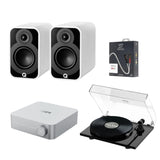 WiiM AMP Wi-Fi Amplifier + Pro-Ject E1 Phono + Q Acoustics 5010 Bookshelf Speakers - K&B Audio