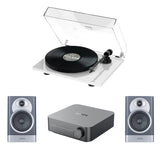 WiiM AMP Wi-Fi Amplifier + Pro-Ject E1-Phono + JAMO S7-15B Bookshelf Speakers - K&B Audio