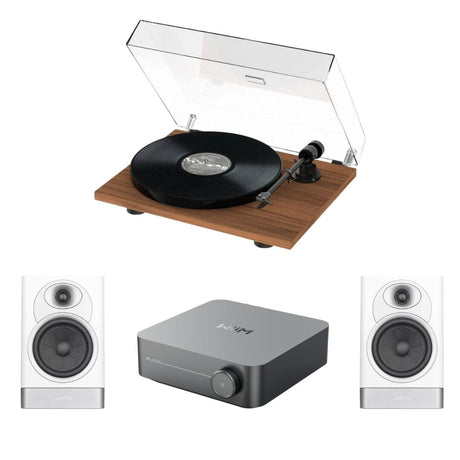 WiiM-AMP WiFi Multiroom Amplifier, Project E1-Phono & JAMO S7-15B Speaker Bundle - K&B Audio