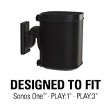 Wireless Speaker Swivel & Tilt Wall Mount Designed for Sonos One SL, Play:1, Play:3 - Pair - K&B Audio