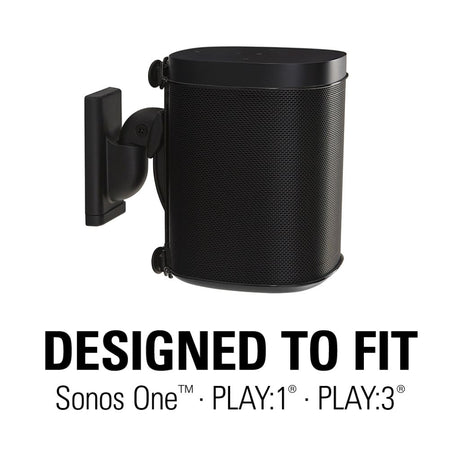 Wireless Speaker Swivel & Tilt Wall Mount Designed for Sonos One SL, Play:1, Play:3 - Pair - K&B Audio