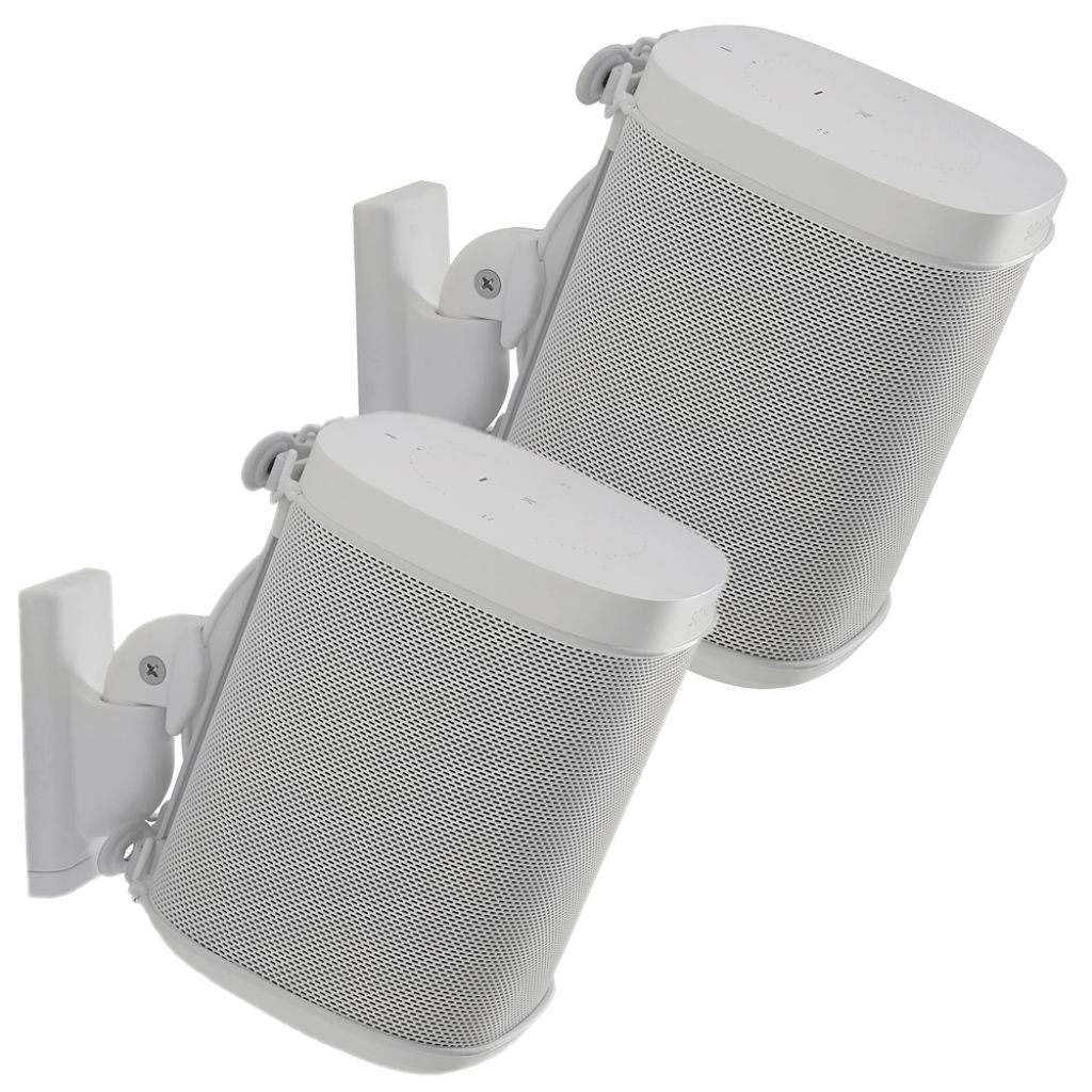 Wireless Speaker Swivel & Tilt Wall Mount Designed for Sonos One SL, Play:1, Play:3 - Pair - K&B Audio