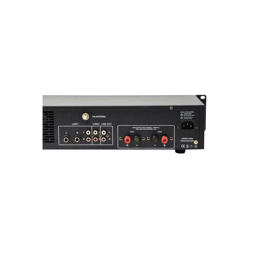 Adastra A2 2 x 200W Stereo Amplifier with FM Radio/Bluetooth & Media Player - K&B Audio