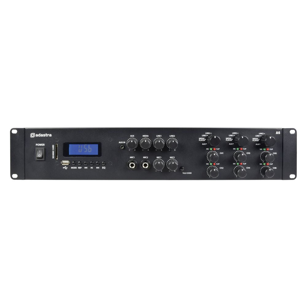 Adastra A6 6 x 200W Stereo Amplifier with FM Radio/Bluetooth & Media Player - K&B Audio