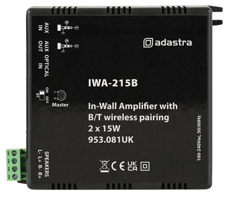 Adastra IWA-215B In-Wall Amplifiers with Bluetooth - 2 x 15W - K&B Audio