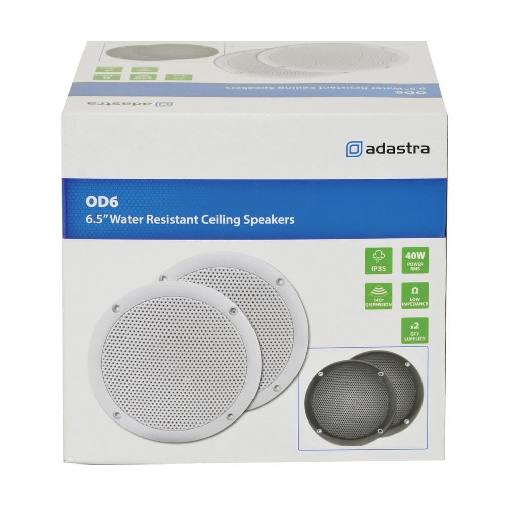 Adastra OD6-W4 100W 6.5" Bathroom In Ceiling Speakers - White (Pair) - K&B Audio