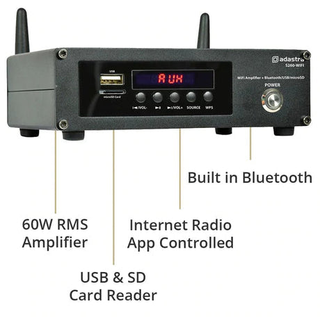 Adastra S260 WiFi & Bluetooth 4" Outdoor Speaker System - K&B Audio