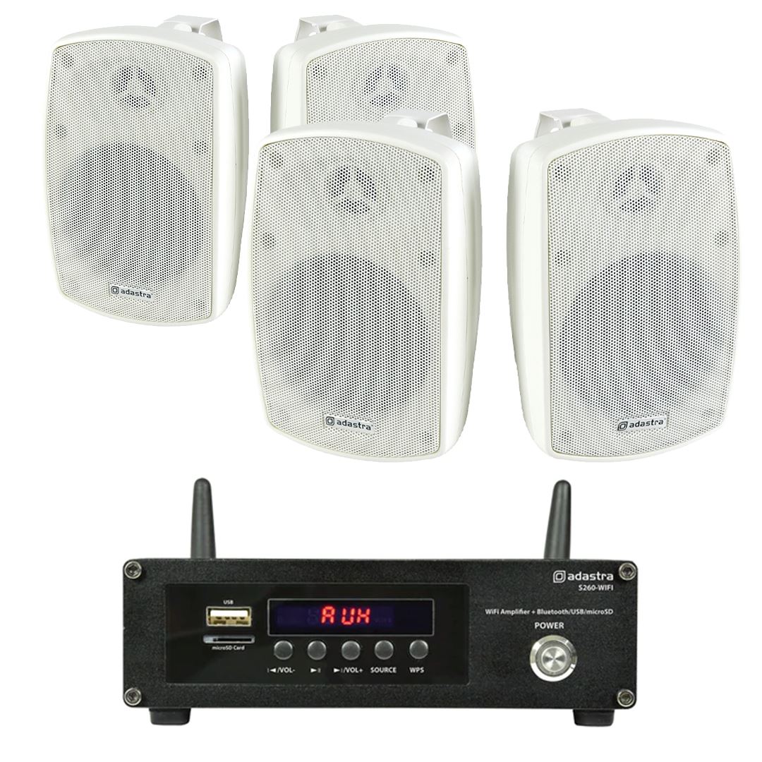 Adastra S260 WiFi & Bluetooth 4" Outdoor Speaker System - K&B Audio
