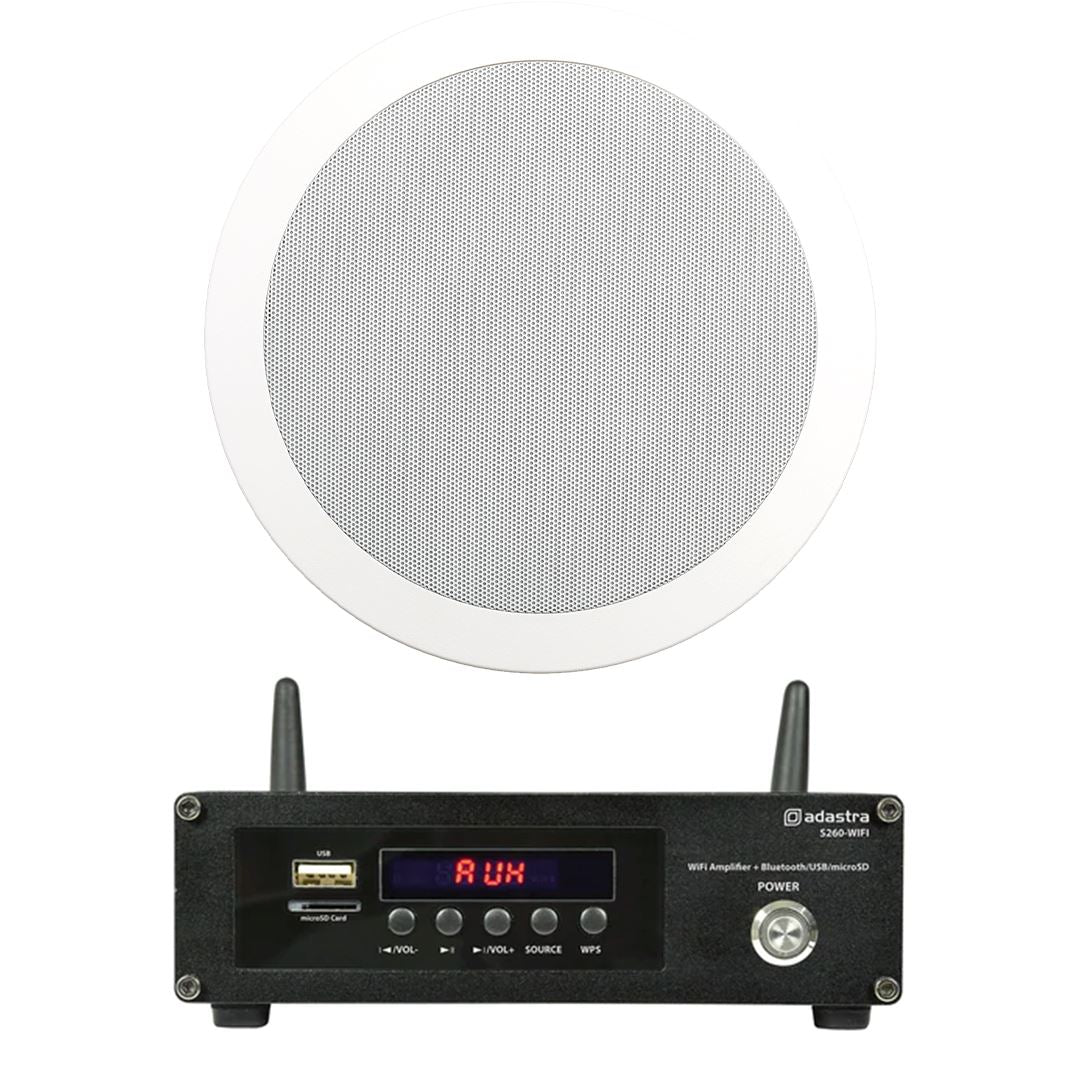 Adastra S260 WiFi & Bluetooth 6.5" Bathroom Ceiling Speaker System - K&B Audio
