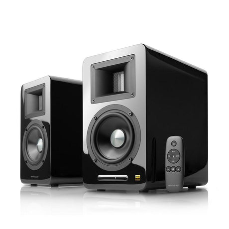 Airpulse A100 Hi-Res Active Bookshelf Speakers with Bluetooth (Pair) - K&B Audio