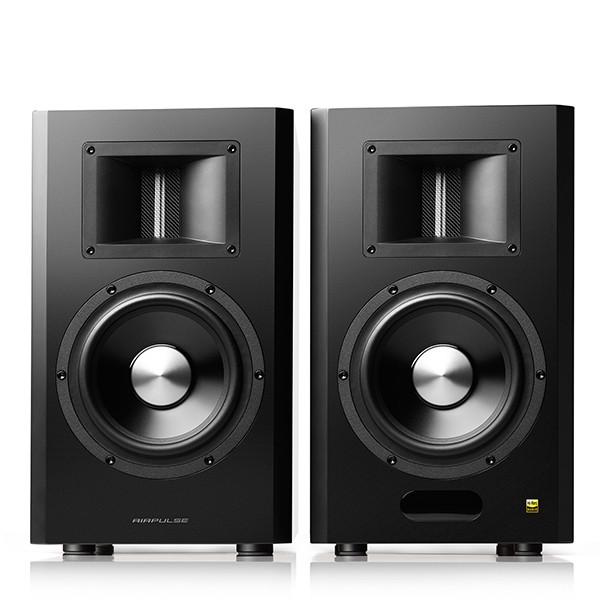 [OPEN BOX] Airpulse A300PRO Hi-Res Active Bookshelf Speakers with Wireless Link - K&B Audio