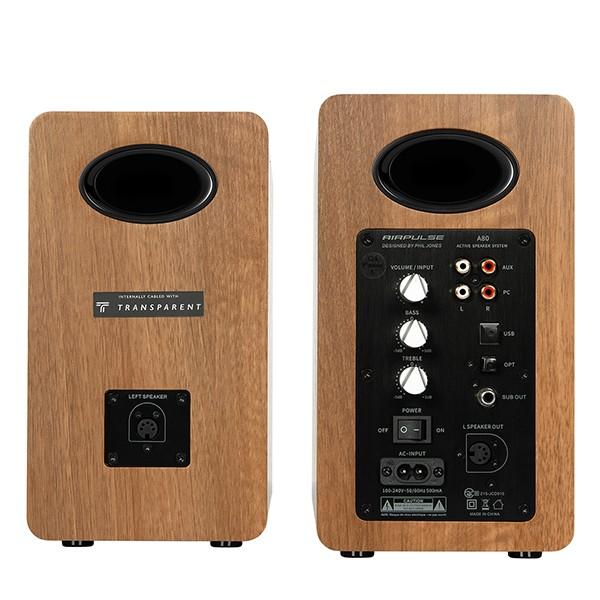 Airpulse A80 100W Active Bookshelf Speakers with Bluetooth - K&B Audio
