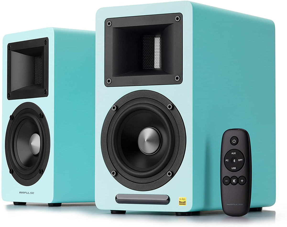 Airpulse A80 100W Active Bookshelf Speakers with Bluetooth - K&B Audio