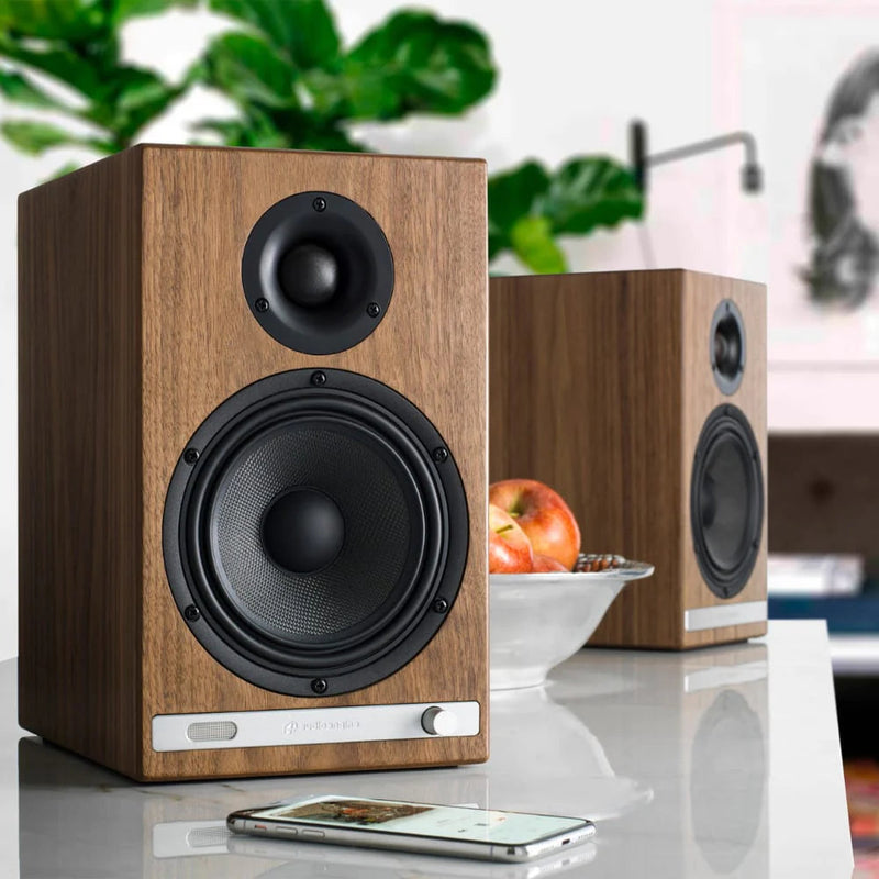 Audioengine HD6 Wireless Bookshelf Speakers with Bluetooth (Pair) - K&B Audio