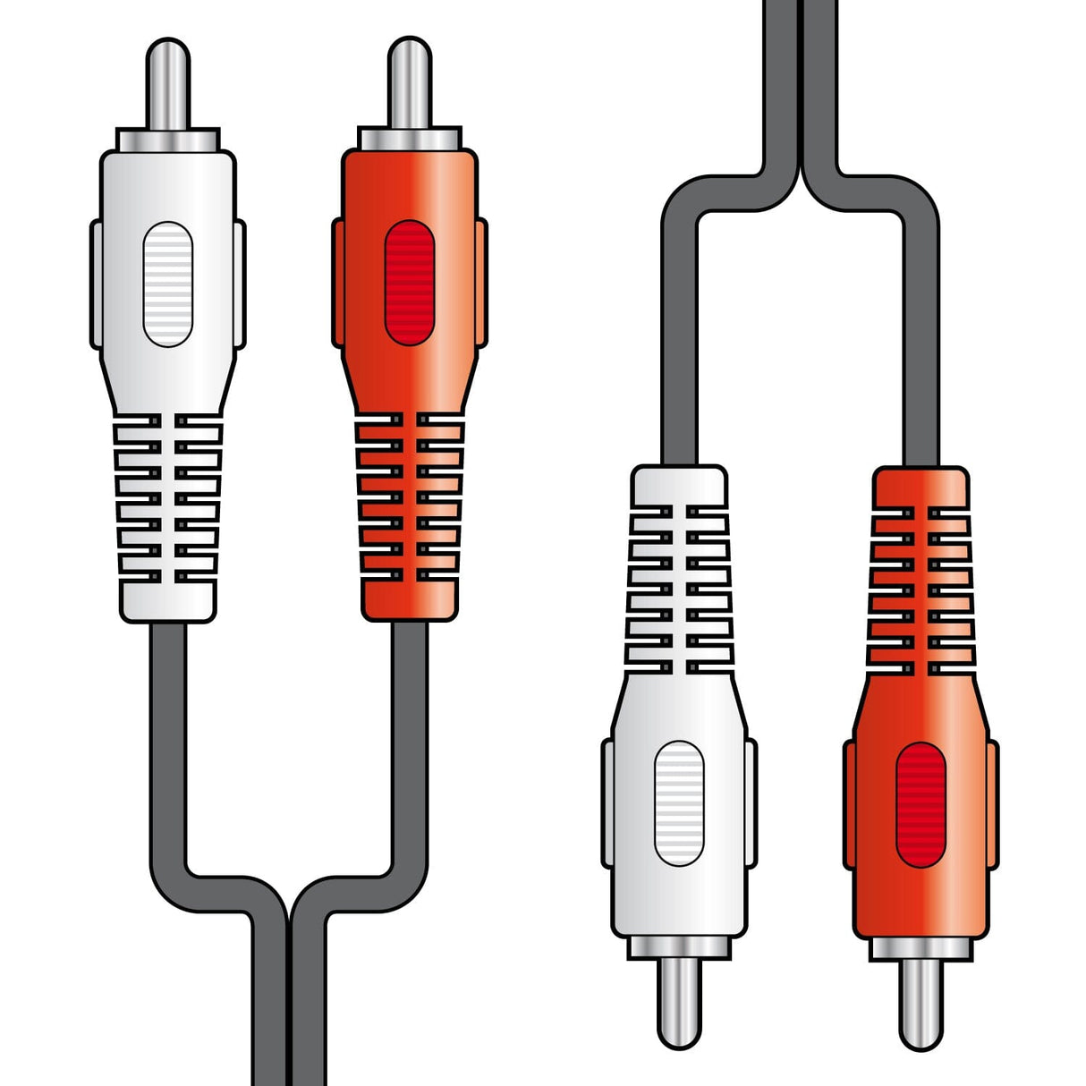 AV Link 2 x RCA Plugs to 2 x RCA Plugs Leads - 10M - K&B Audio