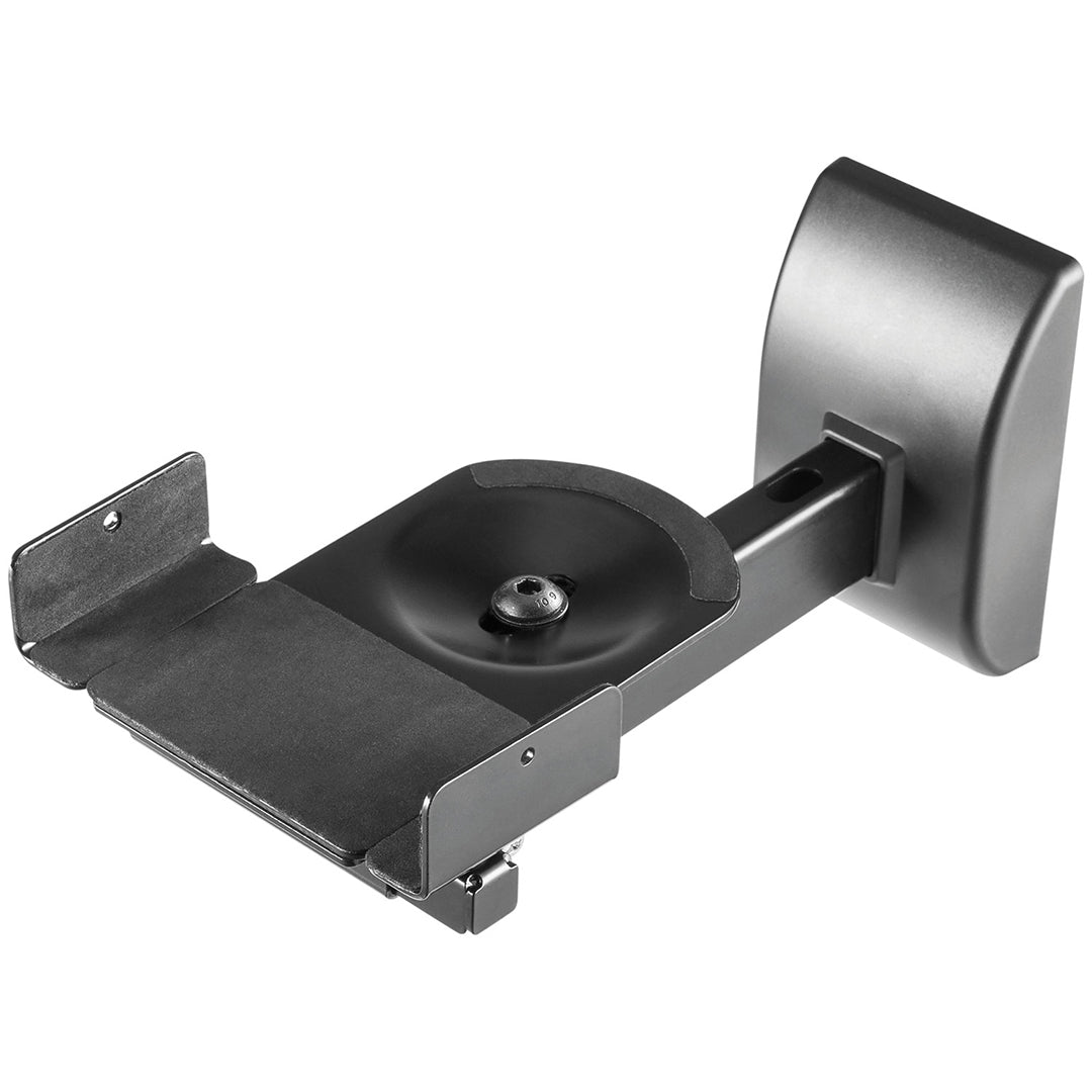 Universal Bookshelf Speaker Wall Mounts - Black (Pair) - K&B Audio