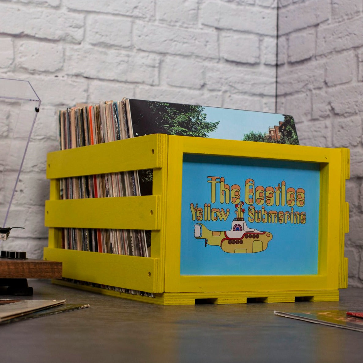Crosley The Beatles Record Storage Crate - Yellow Submarine - K&B Audio