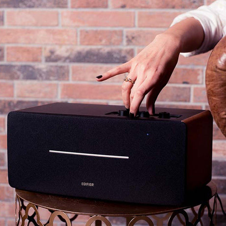 [OPEN BOX] Edifier D12 Stereo Active Desktop Speaker with Bluetooth - Black - K&B Audio
