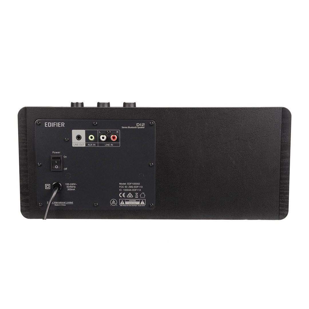 [OPEN BOX] Edifier D12 Stereo Active Desktop Speaker with Bluetooth - Black - K&B Audio