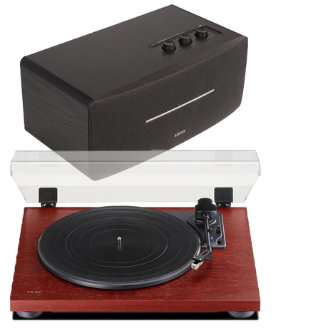 Edifier D12 & TEAC TN-180BT Bluetooth Turntable with Speakers Bundle - K&B Audio