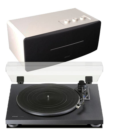 Edifier D12 & TEAC TN-180BT Bluetooth Turntable with Speakers Bundle - K&B Audio