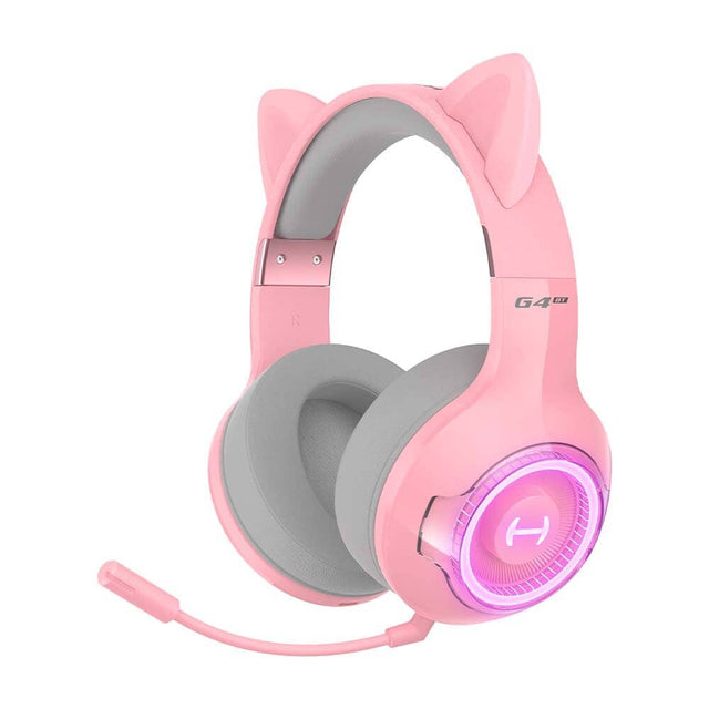 Edifier HECATE G4BT Wireless Low Latency Gaming Headset with Cat Ears - Pink - K&B Audio