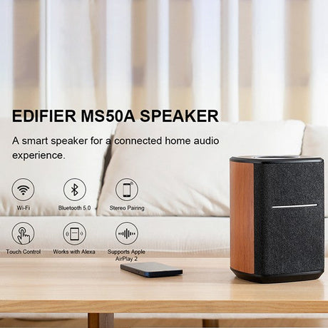 [OPEN BOX] Edifier MS50A Active Speaker with WiFi, Bluetooth, Airplay 2 & Alexa - K&B Audio