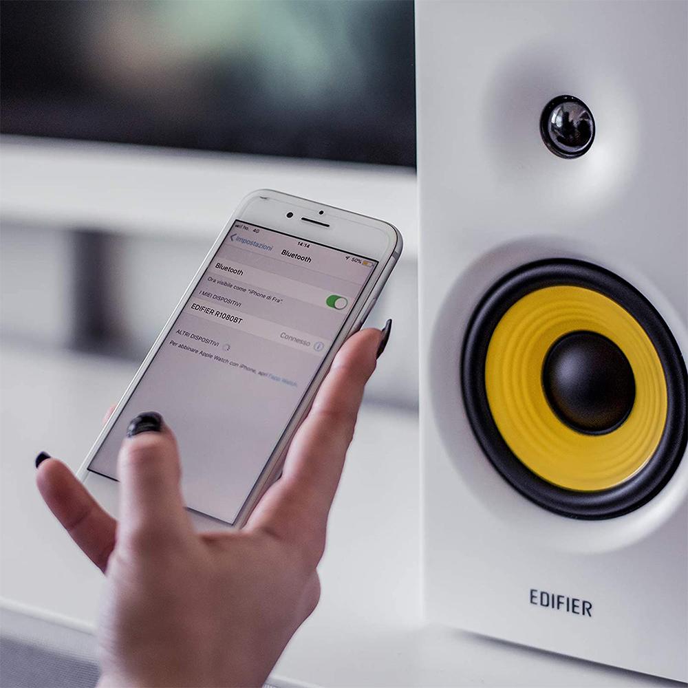1070/EDIFIER R1080BT ホワイトスピーカー Edifier R1080BT Active Bookshelf Speakers with Bluetooth 5.0 (Pair